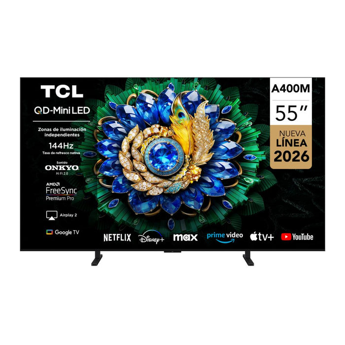 Smart TV TCL 55" QD-Mini LED UHD 4K 55A400M