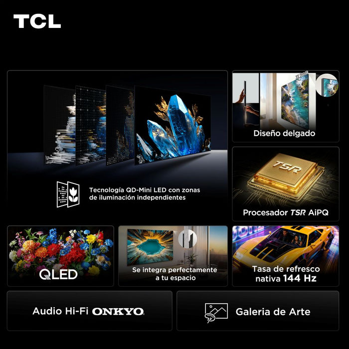 Smart TV TCL 55" QD-Mini LED UHD 4K 55A400M