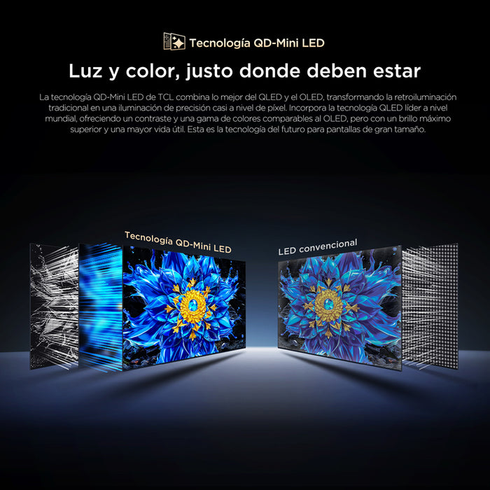 Smart TV TCL 55" QD-Mini LED UHD 4K 55A400M