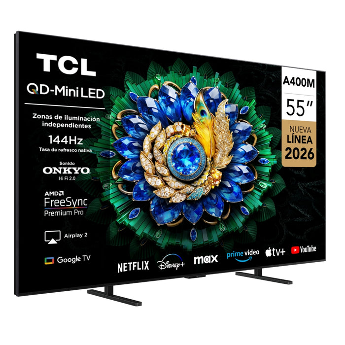 Smart TV TCL 55" QD-Mini LED UHD 4K 55A400M