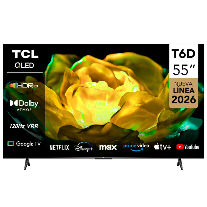 Smart TV TCL 55" QLED UHD 4K T6D