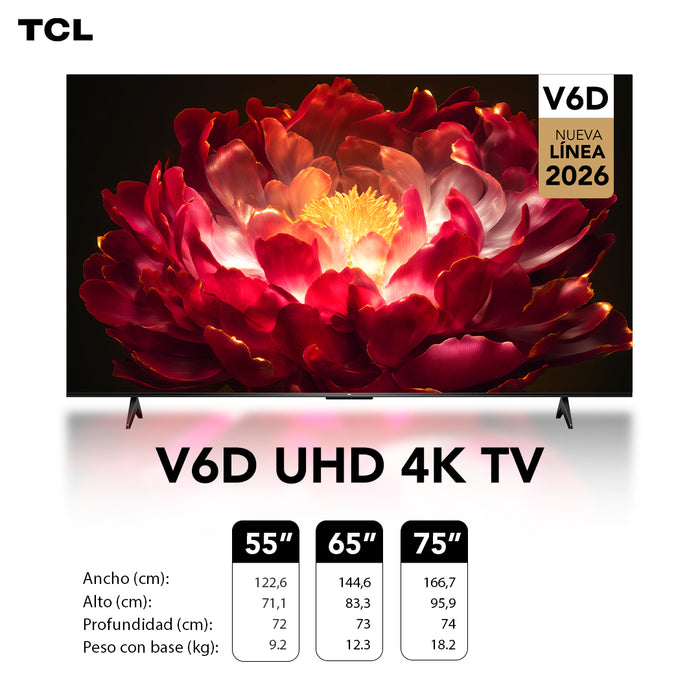 Smart TV TCL 65" UHD 4K UHD 4K V6D