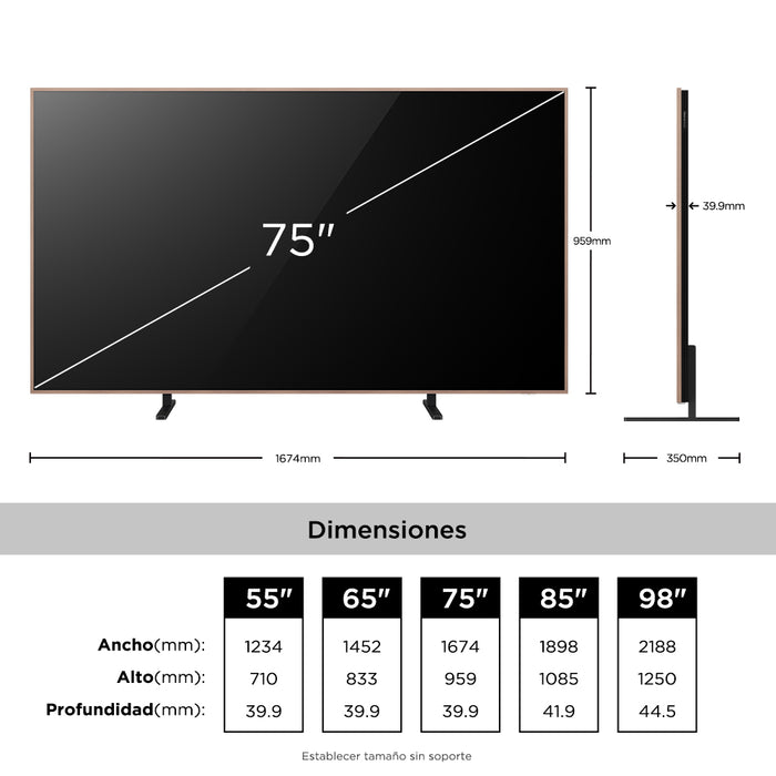 TCL 75" QD-Mini LED ART TV A400 Pro