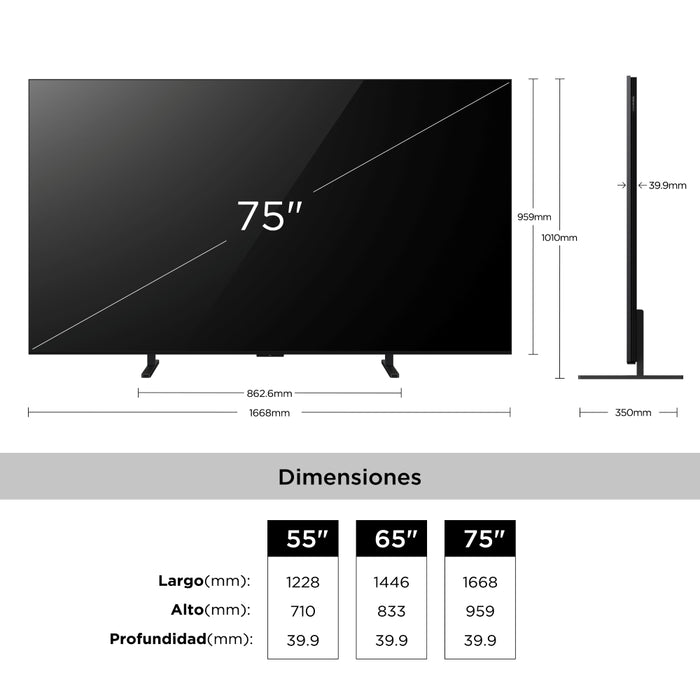 Smart TV TCL 75" QD-Mini LED UHD 4K 75A400M