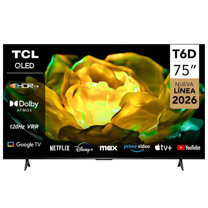 Smart TV TCL 75" QLED UHD 4K T6D