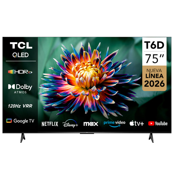 Smart TV TCL 75" QLED UHD 4K T6D