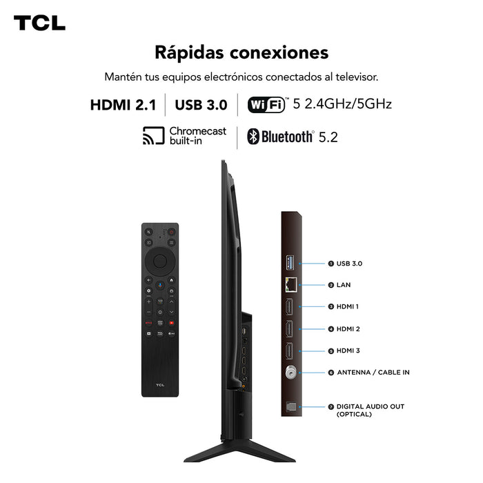 Smart TV TCL 75" QLED UHD 4K T6D