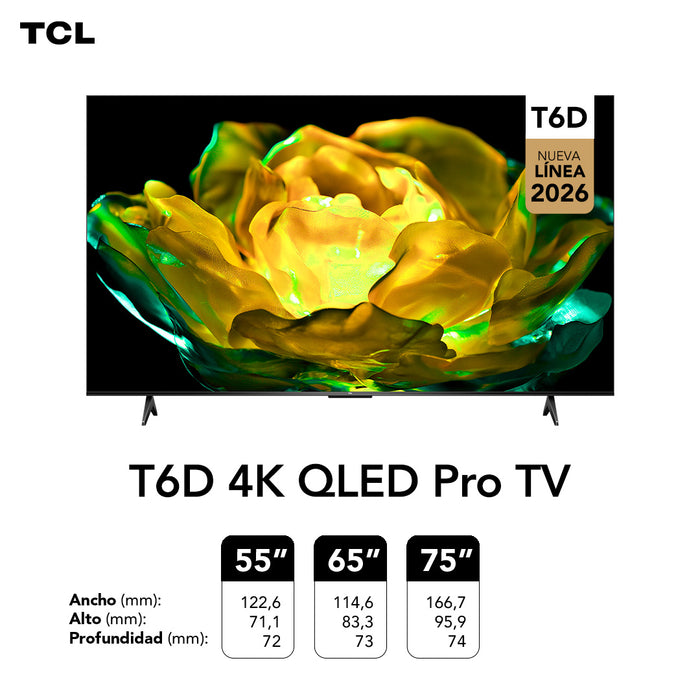 Smart TV TCL 75" QLED UHD 4K T6D