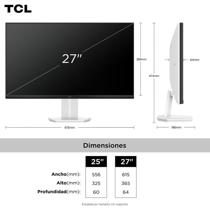 Monitor Gamer TCL 27P1AD FHD 280Hz