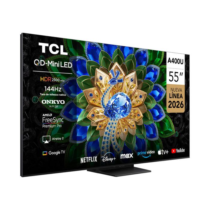 Smart TV TCL 55" QD-Mini LED UHD 4K A400U