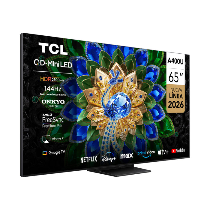 Smart TV TCL 65" QD-Mini LED UHD 4K A400U