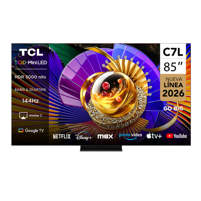 Smart TV 85" TCL 4K SQD-Mini LED 85C7L