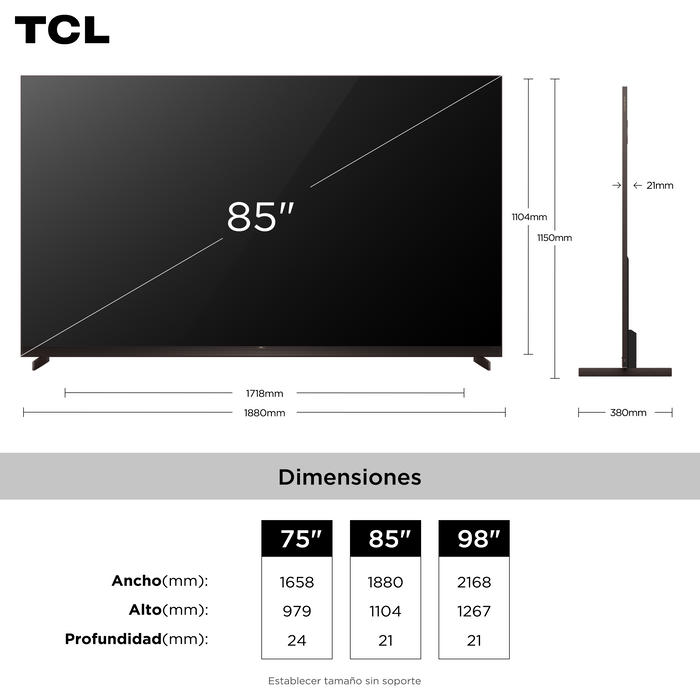 Smart TV TCL 85" SQD-Mini LED UHD 4K X11L