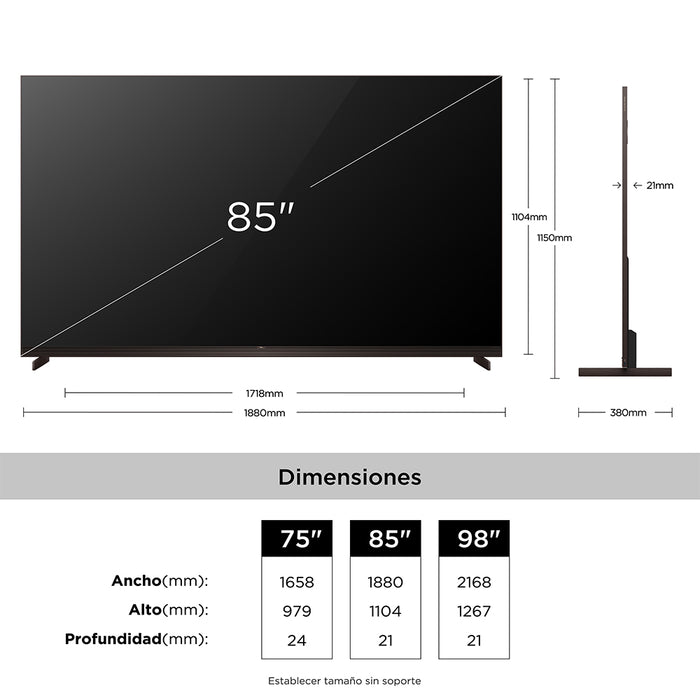 Smart TV TCL 85" SQD-Mini LED UHD 4K X11L