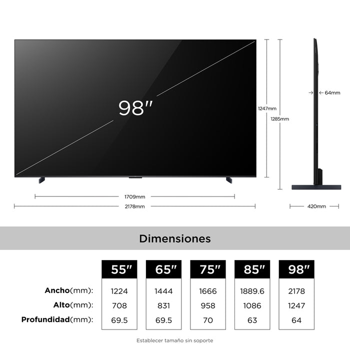 Smart TV TCL 98" QD-Mini LED UHD 4K P8L