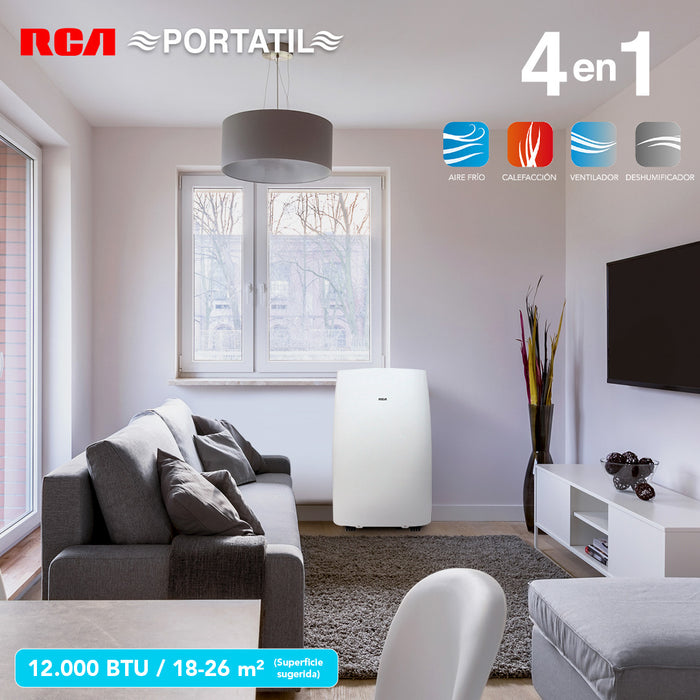 Aire Acondicionado Frio-Calor Portátil RCA 12.000BTU 4en1