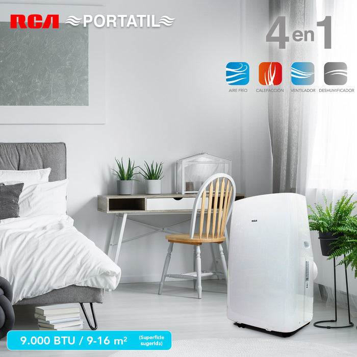 Aire Acondicionado Frio-Calor Portátil RCA 9.000BTU 4en1