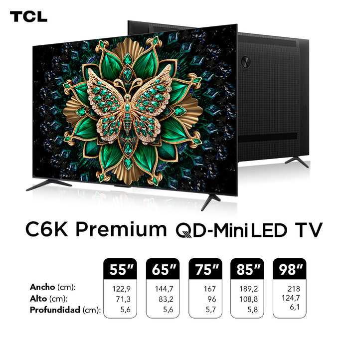 Smart TV 85" TCL 4K QLED Mini LED 85C6K