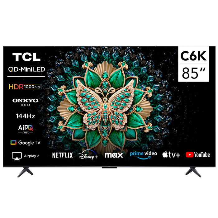 Smart TV 85" TCL 4K Mini LED 85C6K