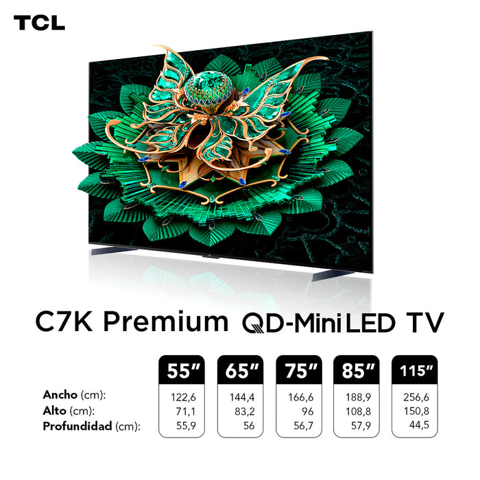 Smart TV 115" TCL 4K QLED Mini LED 115C7K