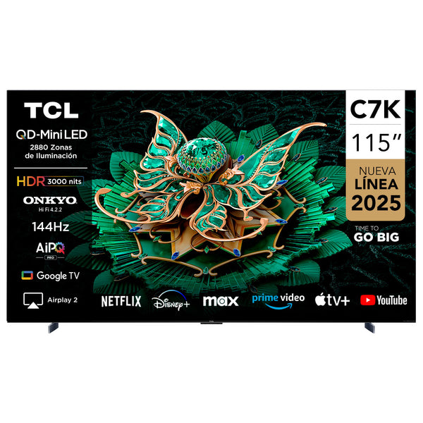 Smart TV 115" TCL 4K QLED Mini LED 115C7K