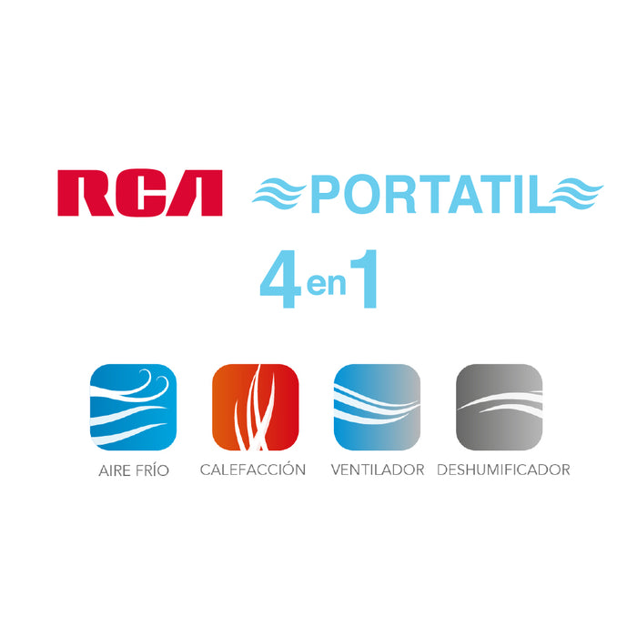 Aire Acondicionado Frio-Calor Portátil RCA 12.000BTU 4en1