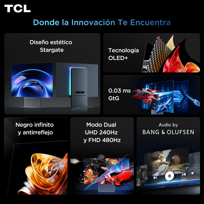Monitor Gamer TCL 32" OLED 32X3A 4K 240Hz