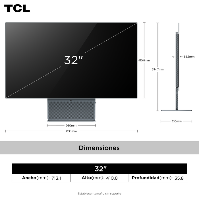 Monitor Gamer TCL 32" OLED 32X3A 4K 240Hz