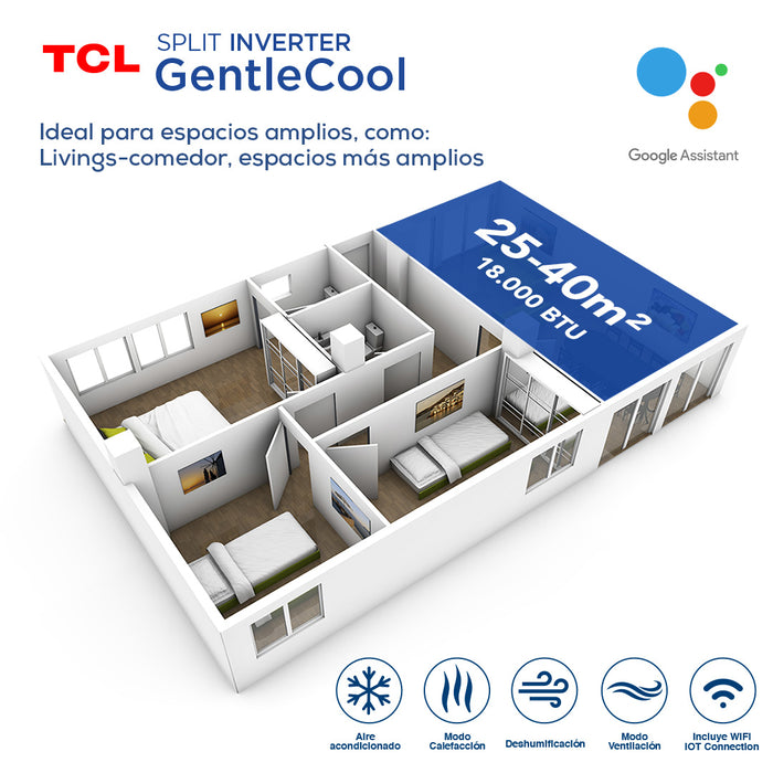 Aire acondicionado Inverter Smart TCL 18000 BTU WIFI