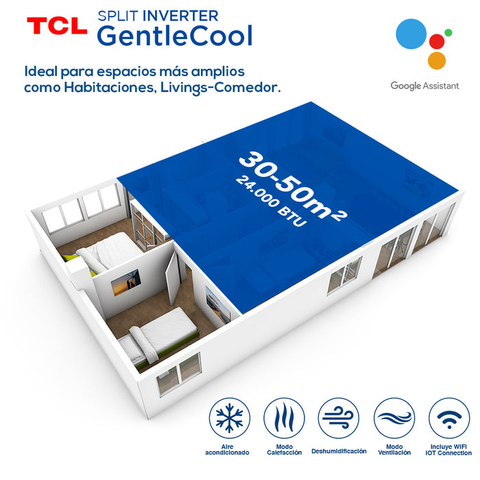 Aire acondicionado Inverter Smart TCL 24000 BTU WIFI