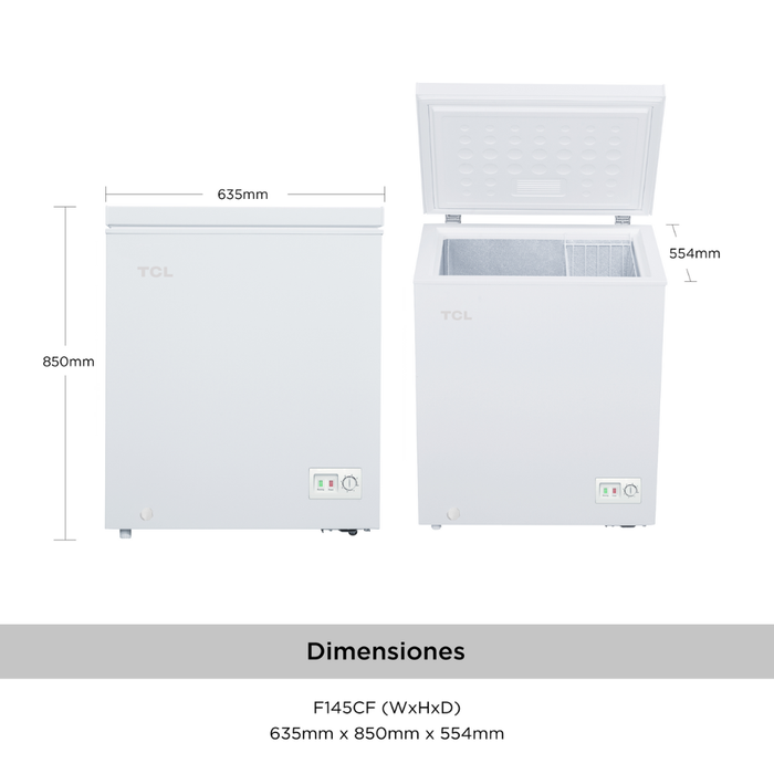 Freezer Horizontal TCL 137L F145CFW