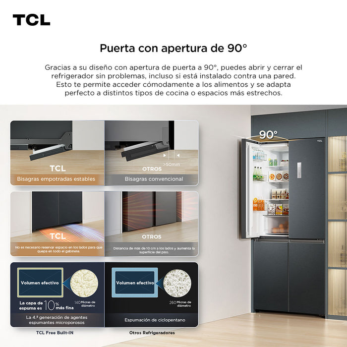 Refrigerador Cross Door TCL 518L C521CD