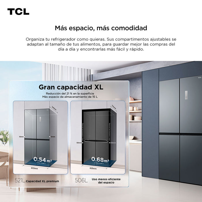 Refrigerador Cross Door TCL 518L C521CD
