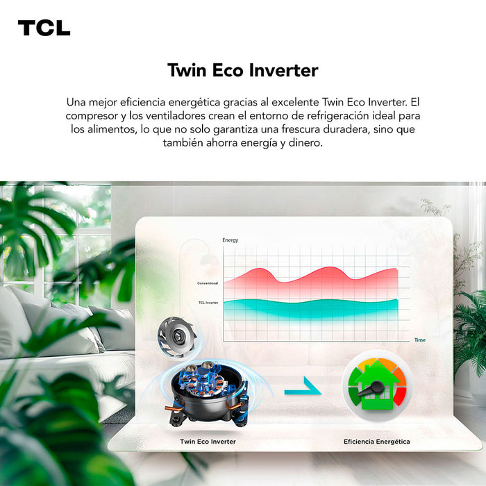 Refrigerador Side By Side TCL 504L P520SBC