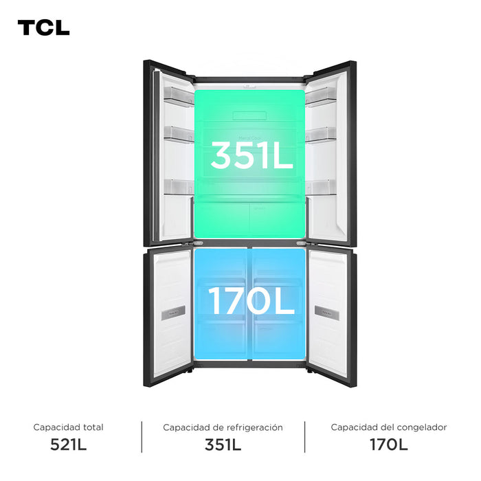 Refrigerador Cross Door TCL 518L C521CD