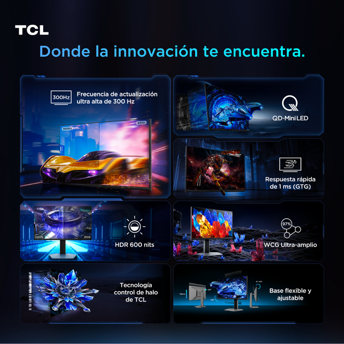 Monitor Gamer TCL 25" QD-Mini LED 25G64 FHD 300Hz