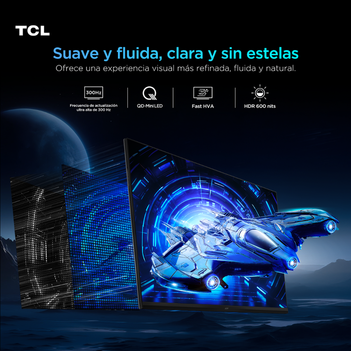 Monitor Gamer TCL 25" QD-Mini LED 25G64 FHD 300Hz