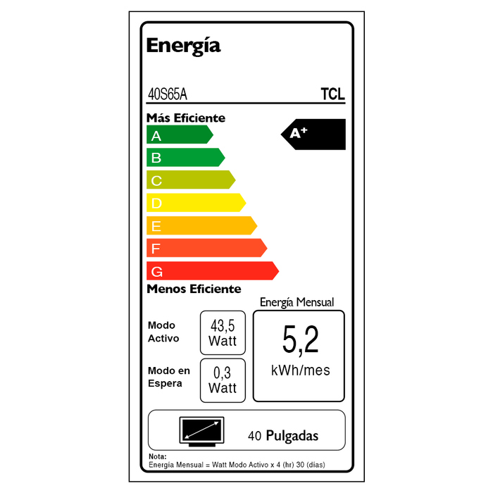 LED 40" TCL 40S65A FHD Smart TV Android