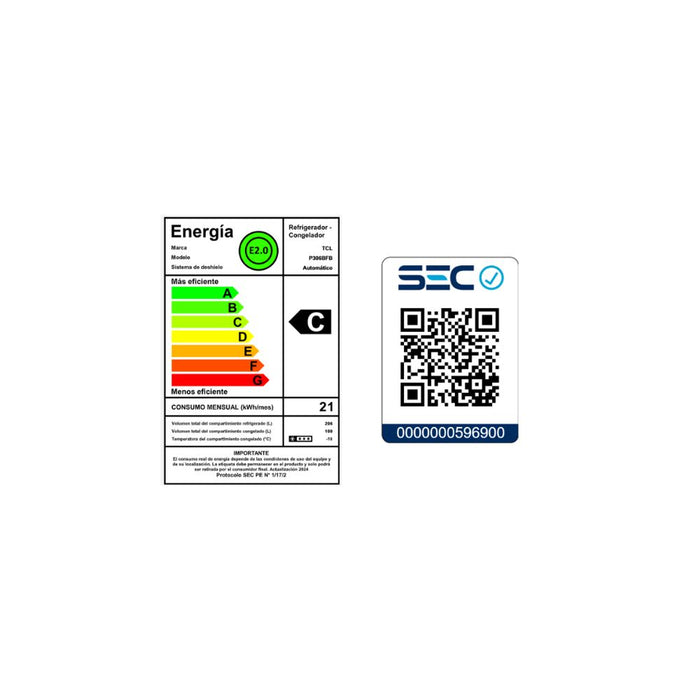 Refrigerador Bottom Freezer No Frost 306L P306BFB