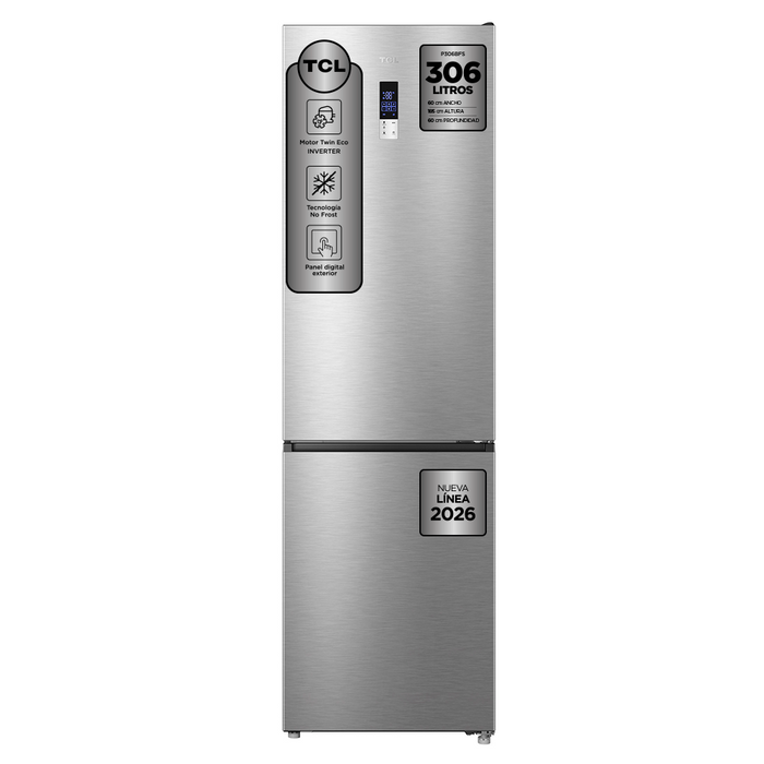 Refrigerador Bottom Freezer No Frost 306L P306BFS
