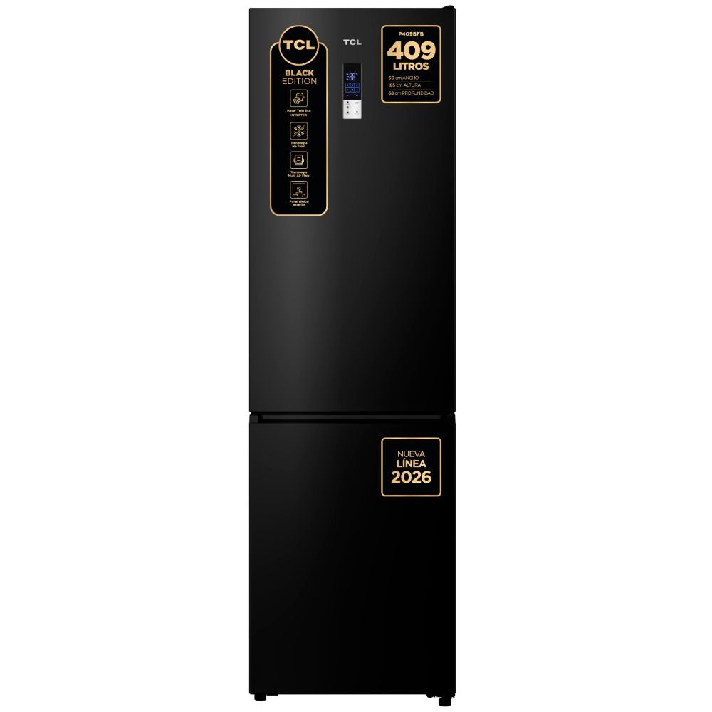 Refrigerador Bottom Freezer TCL 409L No Frost P409BFB — TCL.cl Refrigerador Bottom Freezer TCL 409L No Frost P409BFB — TCL.cl
