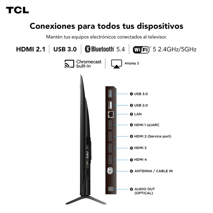 Smart TV 98" TCL 4K UHD QLED 98P8K