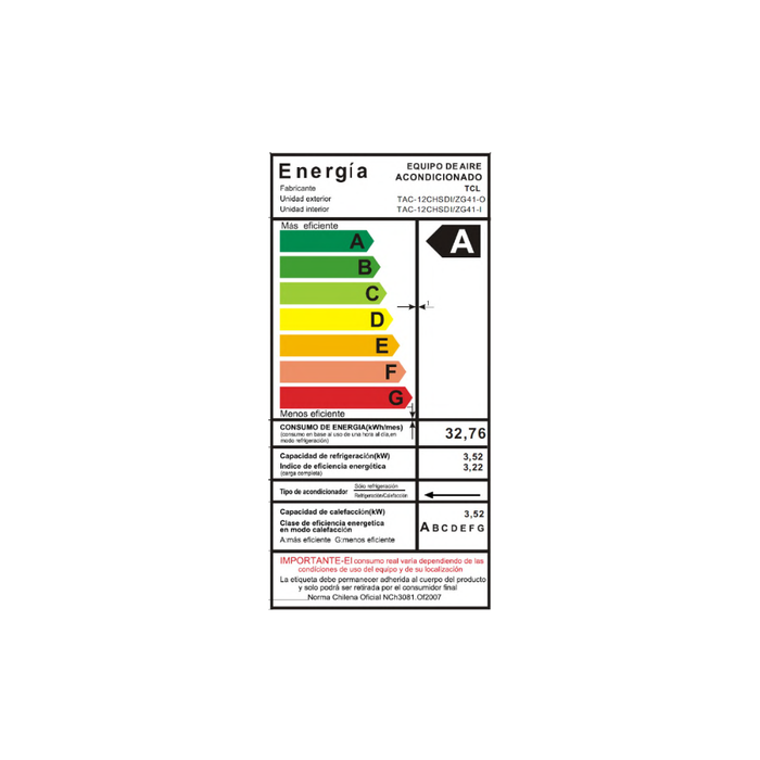 Aire Acondicionado Inverter SaveIN Black AI 12000 BTU WIFI