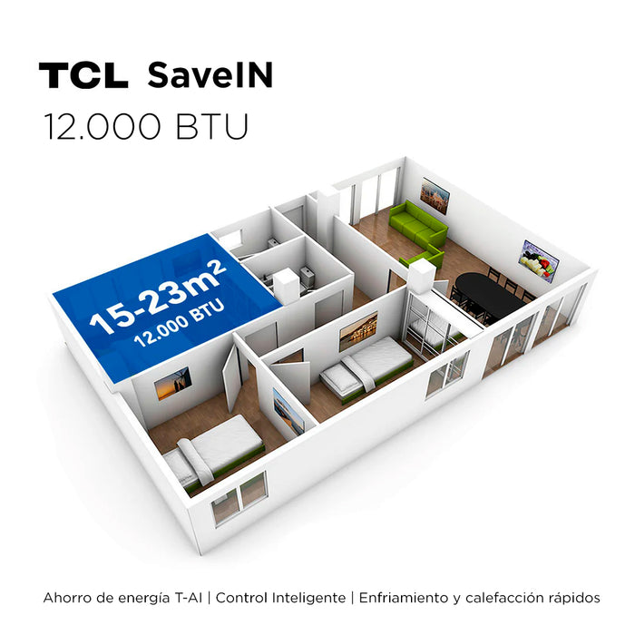 Aire Acondicionado Inverter SaveIN Black AI 12000 BTU WIFI
