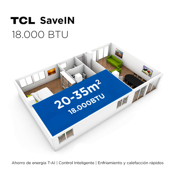 Aire Acondicionado Inverter SaveIN Black AI 18000 BTU WIFI