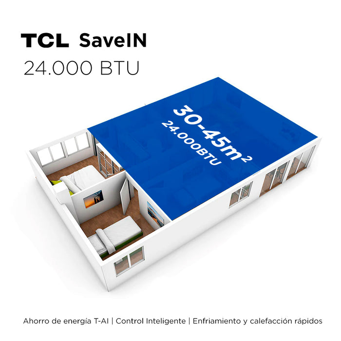 Aire Acondicionado Inverter SaveIN Black AI 24000 BTU WIFI