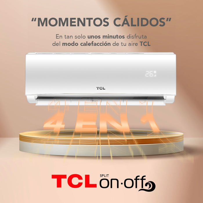 Aire Acondicionado Frio-Calor Split TCL 9000 BTU 4en1