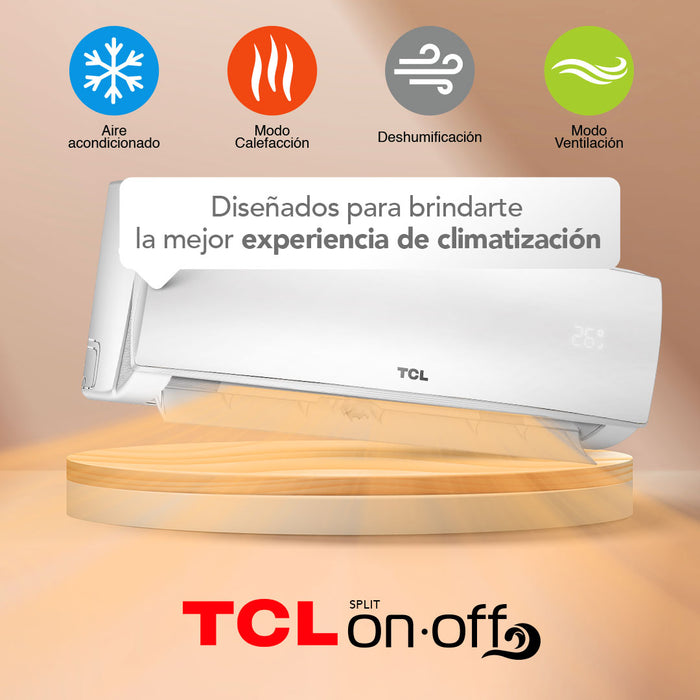 Aire Acondicionado Frio-Calor Split TCL 9000 BTU 4en1