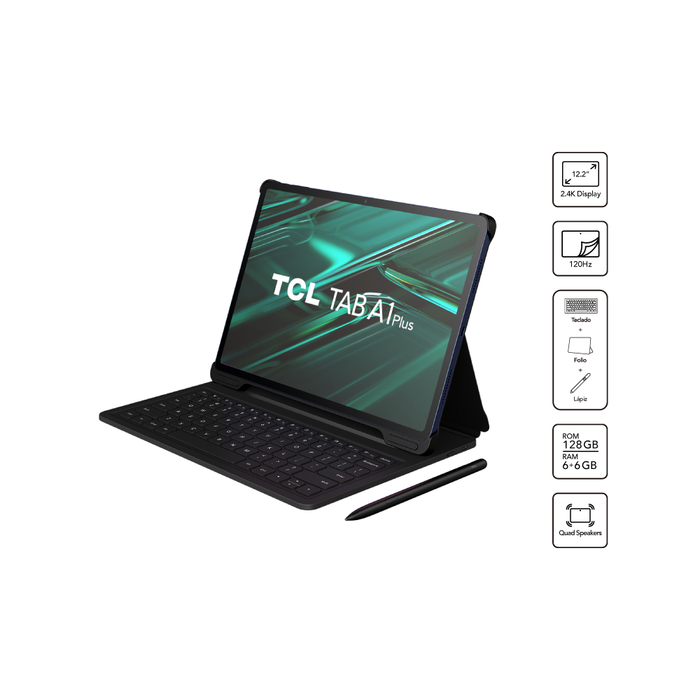 TAB A1 Plus 128GB / 6GB Octa Core 12.2" 2.4k 120Hz + Lapiz + Teclado