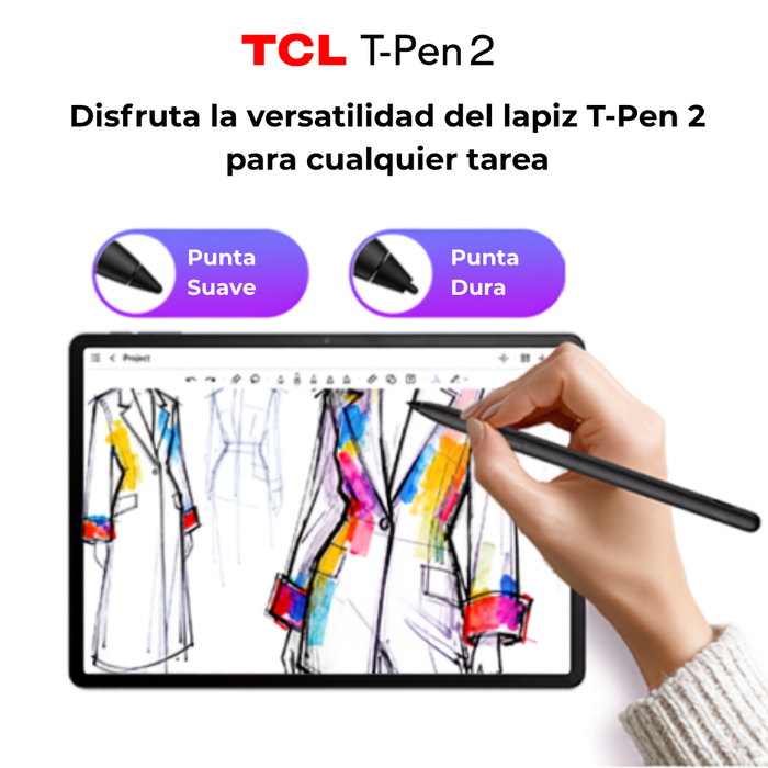 Tablet TCL A1 Plus 128GB + 6GB + Lápiz + Flip Case + Teclado